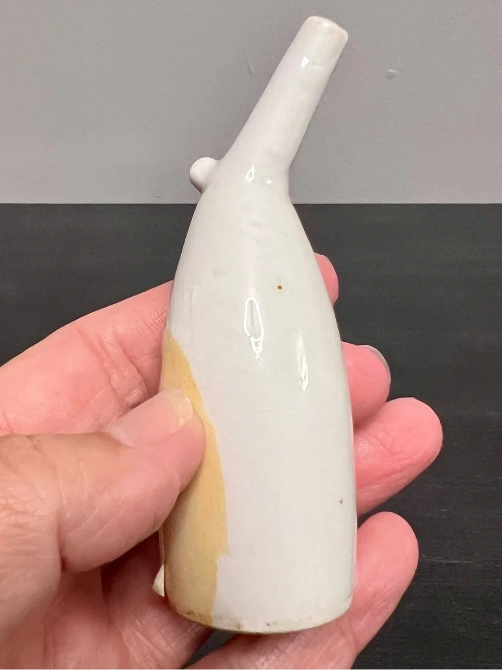 VTG Ceramic Pie Bird Pie Vent Deer Woodland Mountain Scene 3.5” Unmarked Rare